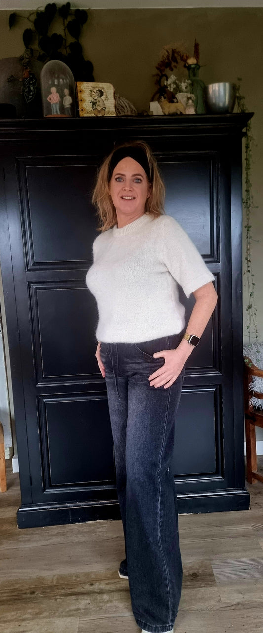 Jeans wide leg zwart