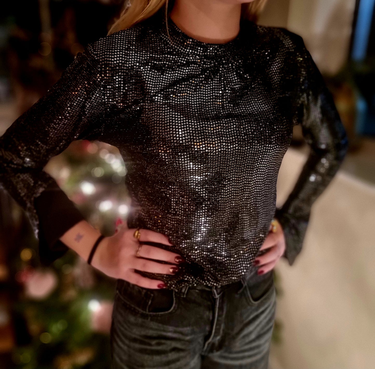 Kersttop zilver en goud