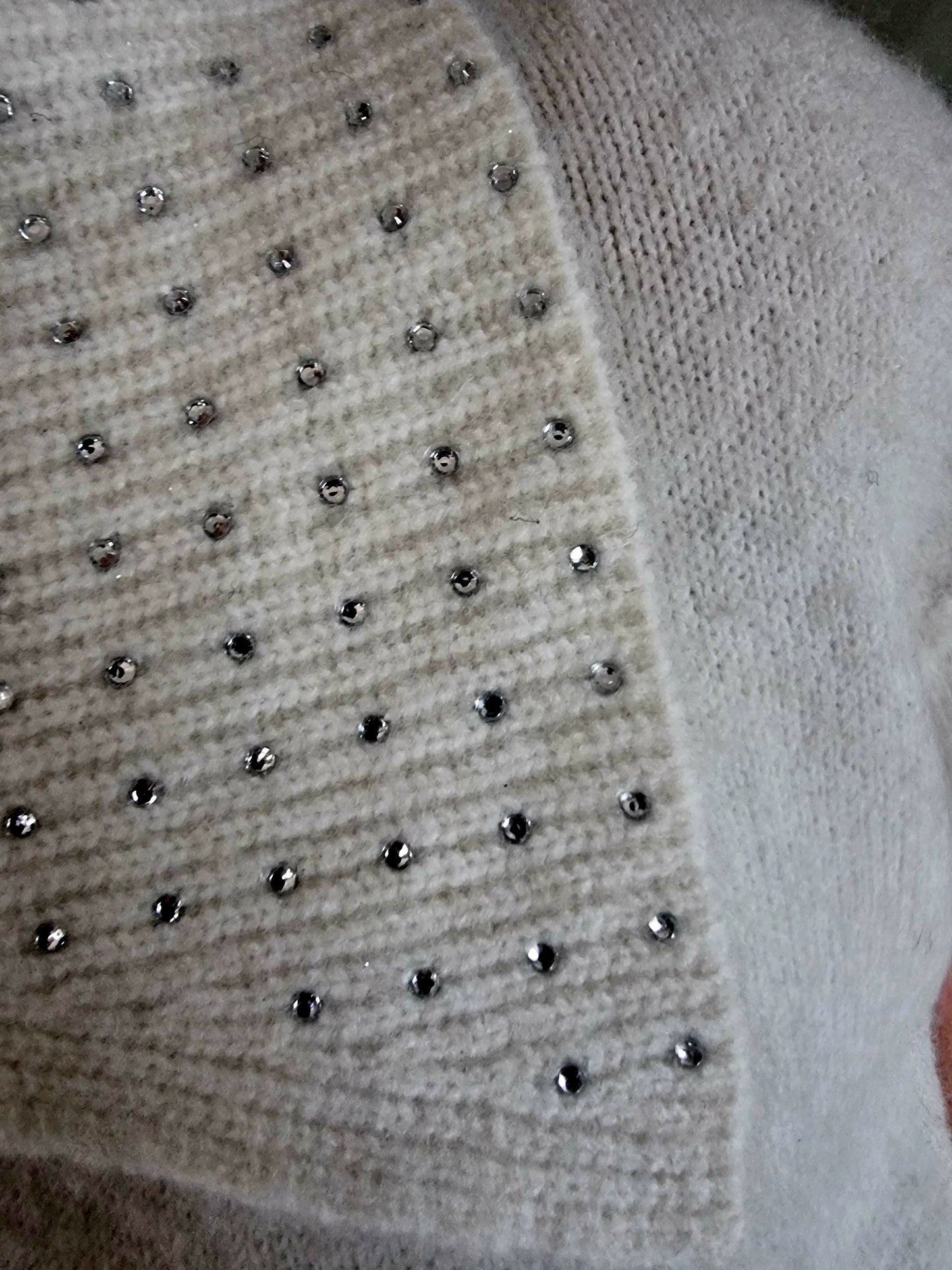 Trui korte mouw strass