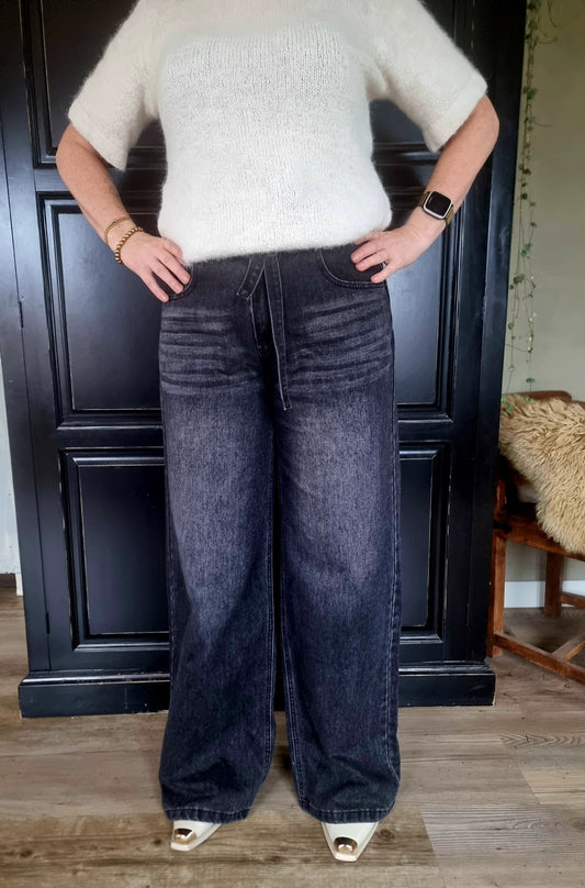 Jeans wide leg zwart